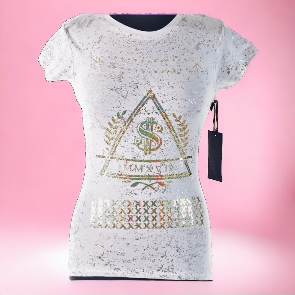WOMEN’S SWITCH MYSTIQ FILM PRINTED TEE-WHITE